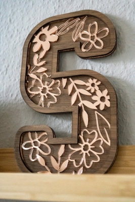 Buchstabe floral 3D